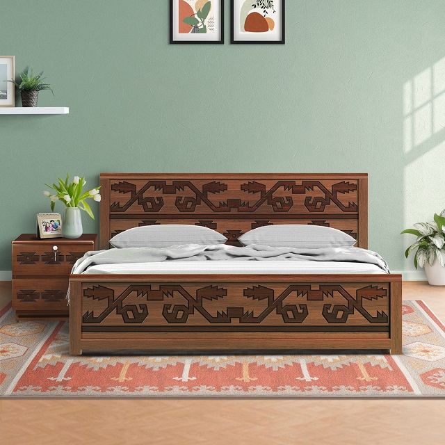 Wooden King bed I BDH-362-3-1-20