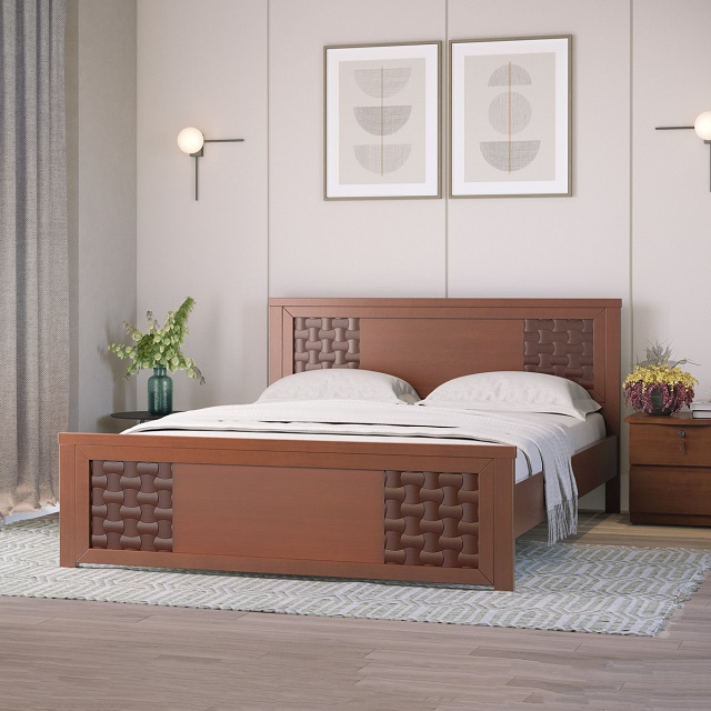 Wooden king bed I BDH-366-3-1-20