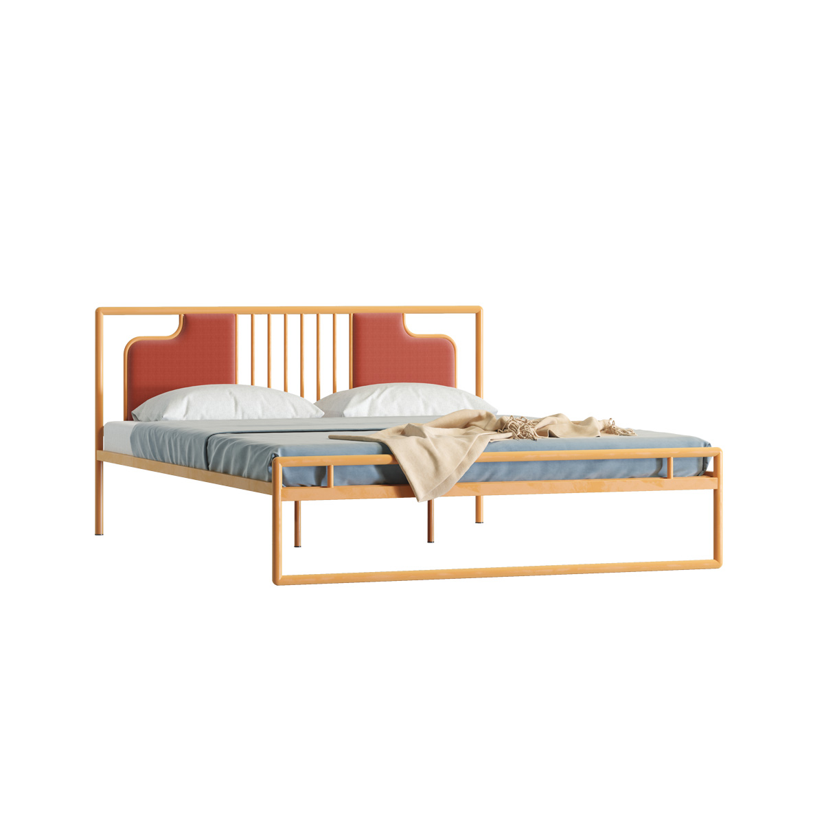 BED- MIRA Double Bed-BDH-241-2-199 (Golden)
