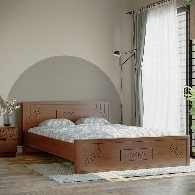 Bluebell Wooden Double Bed | BDH-304-3-1-20