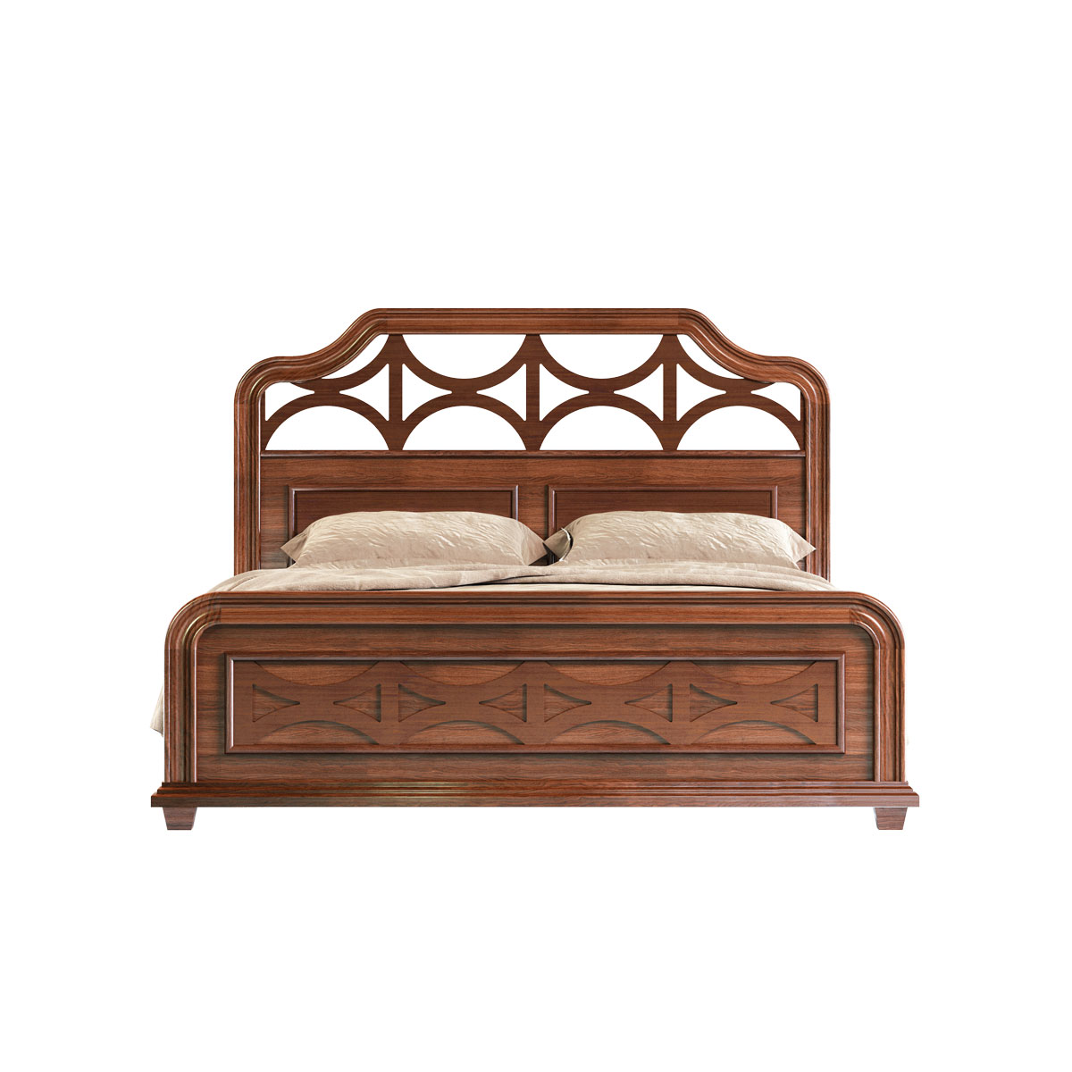 Panam Wooden King bed I BDH-364-3-1-20