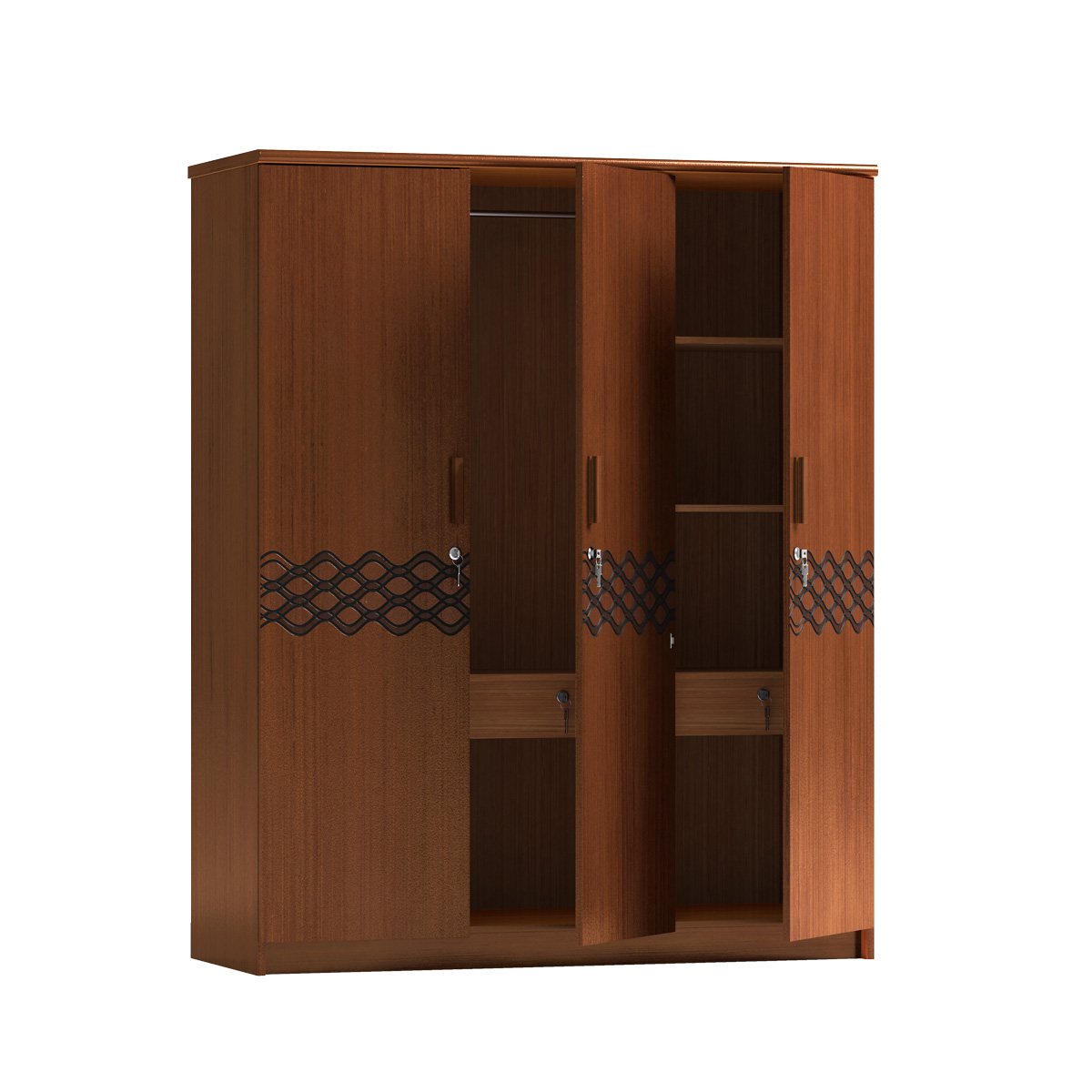 Wooden three Door Almirah/ Cupboard l CBH-359