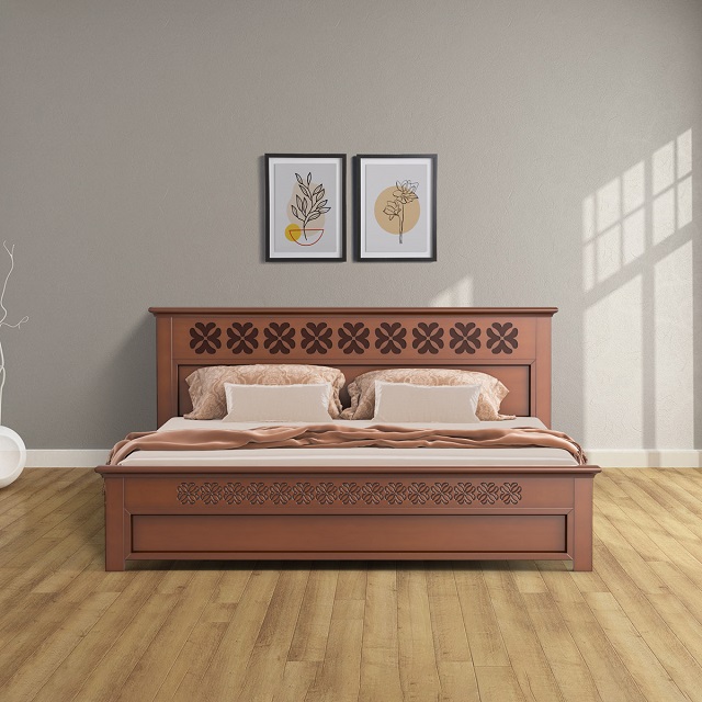 WOODEN BED- FLORIDA BDH-371-3-1-20 (King Bed) 