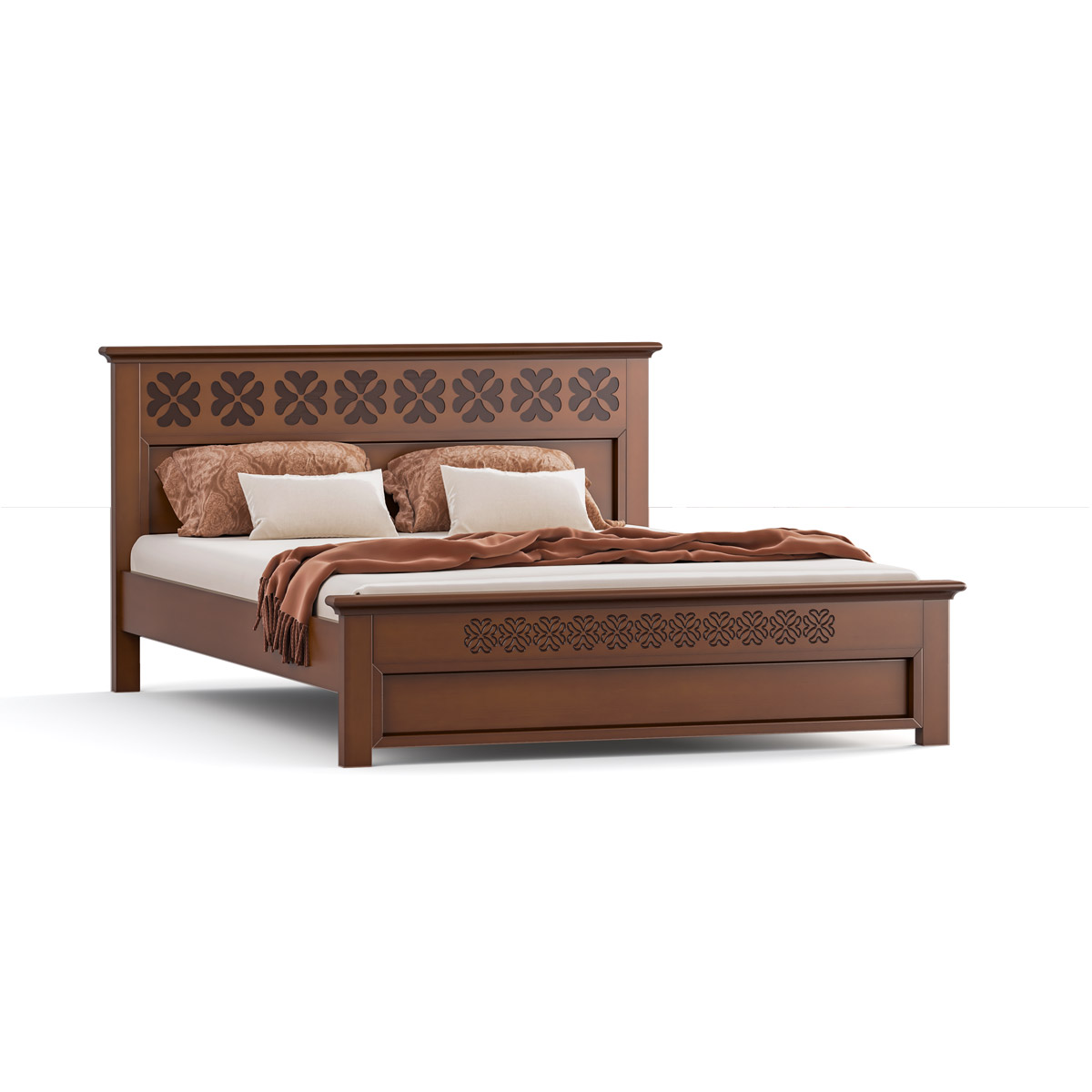 WOODEN BED- FLORIDA BDH-371-3-1-20 (Double Bed) 