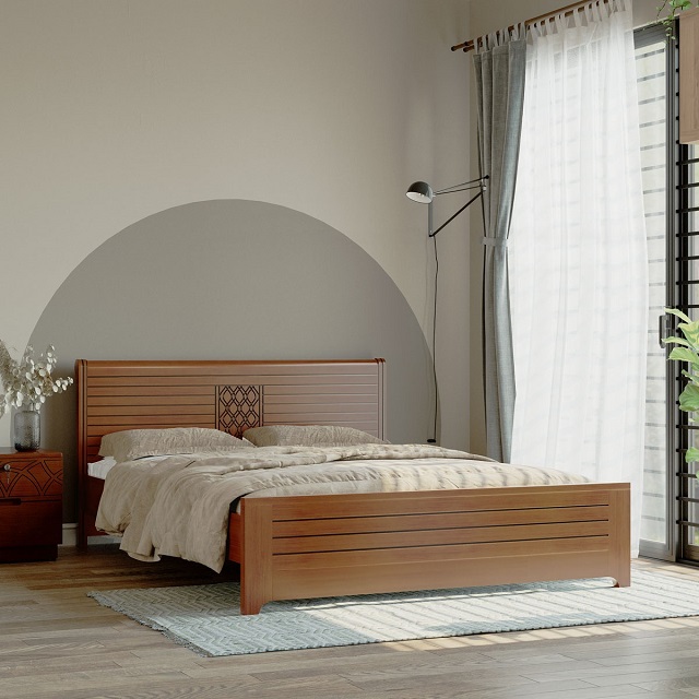 Wooden Double Bed | BDH-359-3-1-20