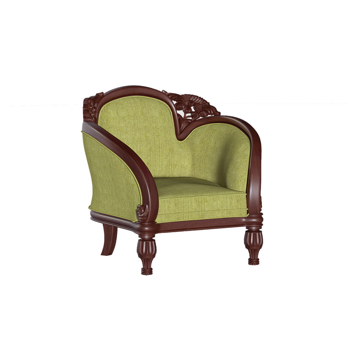 Panam Wooden Single Sofa | SSC-344-3-1-20