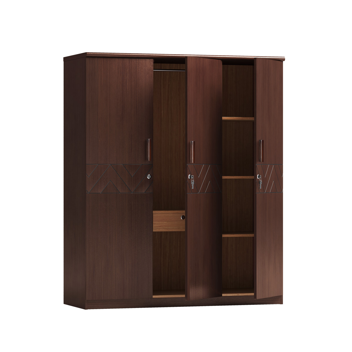Wooden 3 Door Almirah/Cupboard I CBH-357
