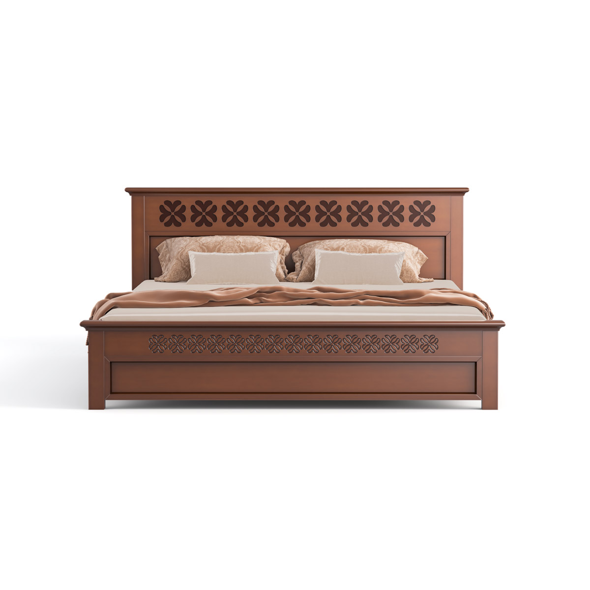 WOODEN BED- FLORIDA BDH-371-3-1-20 (King Bed) 