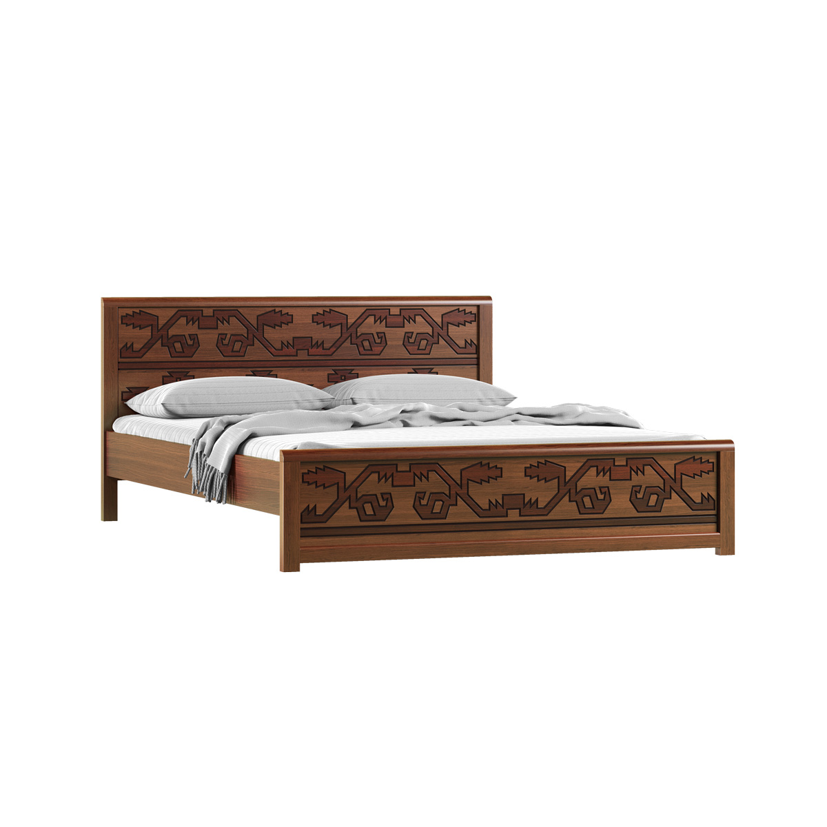 Wooden King bed I BDH-362-3-1-20
